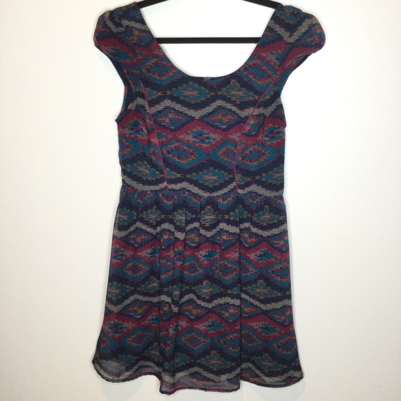 Band of Gypsies Geometric Print Dress Size Medium - Picture 1 of 6